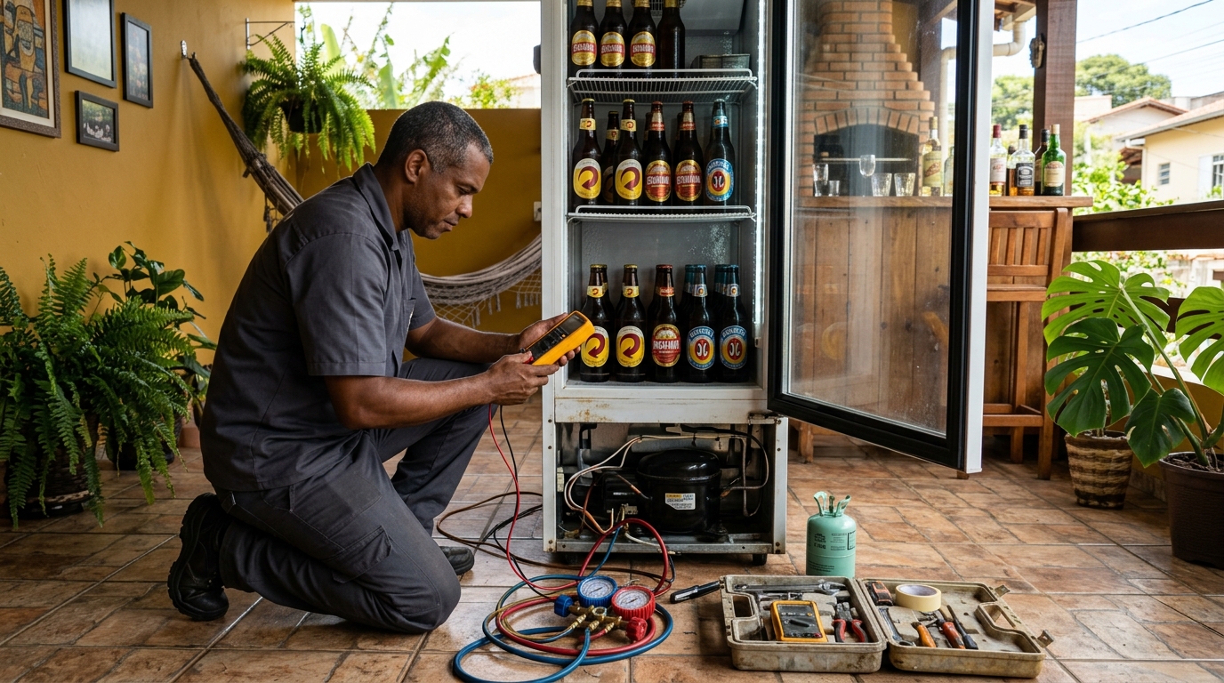 Conserto de placa eletrônica de cervejeira em Aparecida de Goiânia‑GO